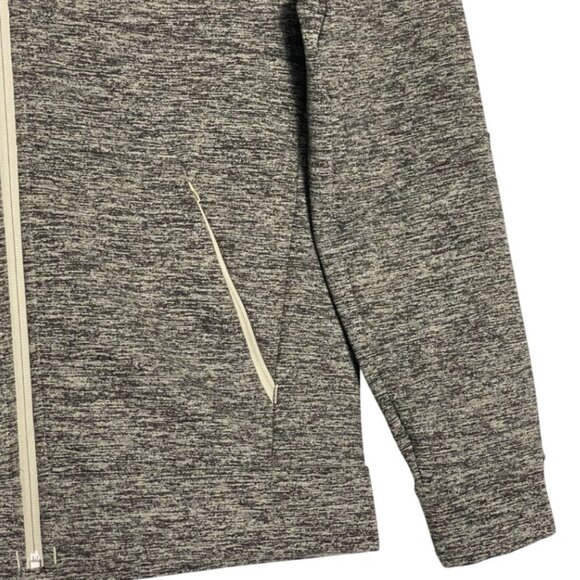Lululemon Athletica Mens Grey White Full Zip Hoodie Workout Jacket Size Medium - Picture 4 of 6